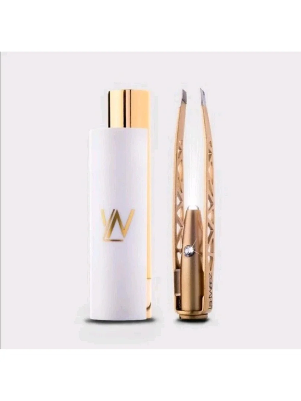 LA-TWEEZ Pro LED Precision Illuminating Tweezers White 24 Karate Gold Plated